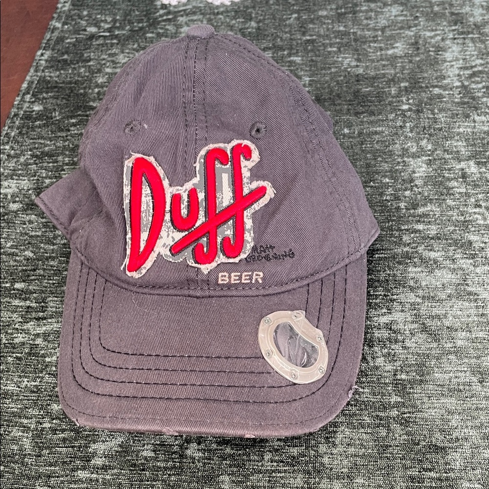 Duff Beer Logo Baseball Cap - Charcoal Grey, Universal Studios